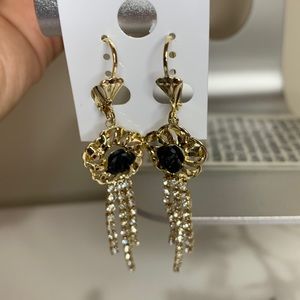 Black Flower Earrings